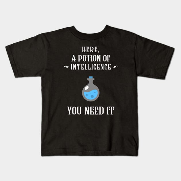 Potion Of Inteligence Witchcraft Kids T-Shirt by OldCamp